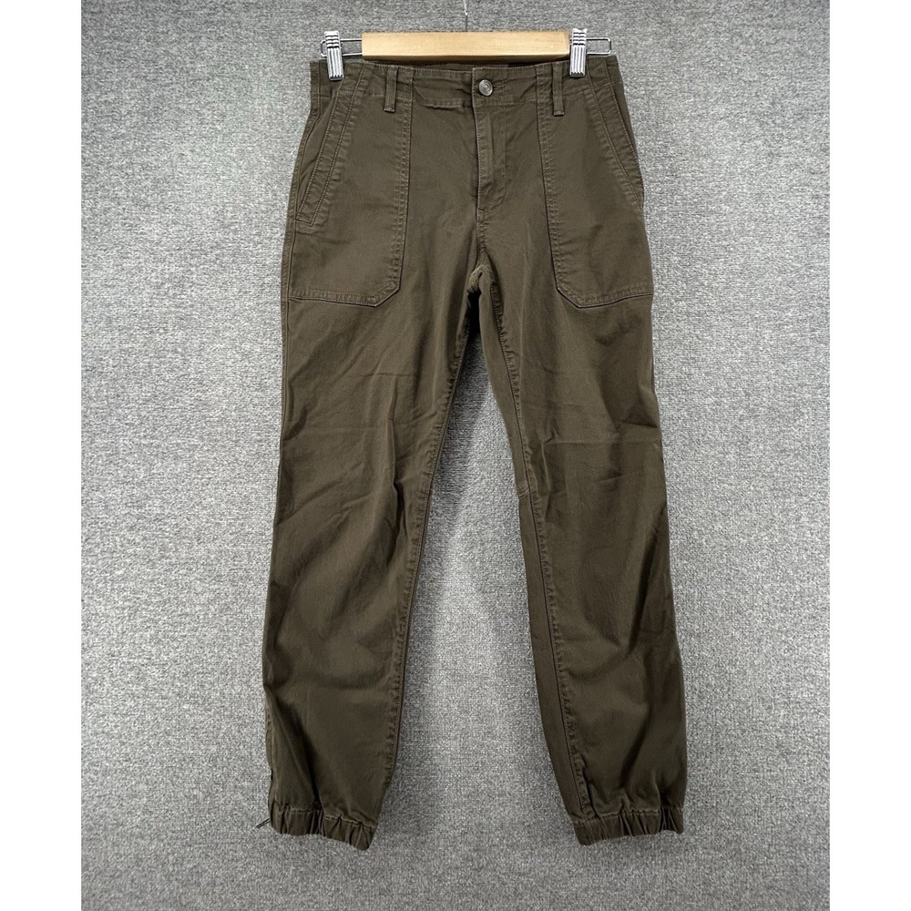 Vince Ankle Zip Pants Women Size 27 Casual Olive Green